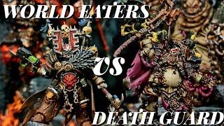 WORLD EATERS Vs DEATH GUARD. *New Codexes clash* 2,000 points Warhammer 40k Battle Report.