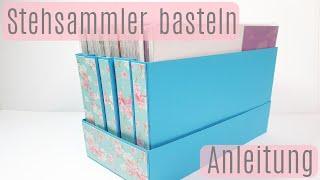 Aufbewahrung basteln  Bastelzimmer Anleitung  Deutsch  Papier aufbewahren  Tutorial