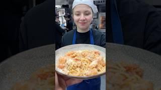 Паста с креветками на персонал