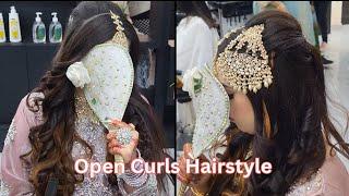 Elegant Bridal Open Curls Hairstyle | Perfect Wedding Look 