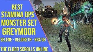 ESO Greymoor Best Stamina DPS Monster Set - Selene vs Velidreth vs Kra'gh