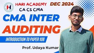 CMA Inter || Paper 10B Introduction to Auditing || in Tamil