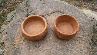 Primitive Technology: Termite clay kiln & pottery part 02
