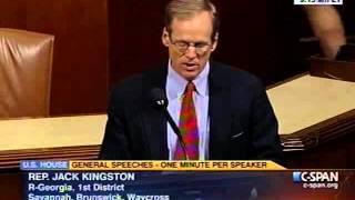 Congressman Jack Kingston's Youth Tour Floor Speech