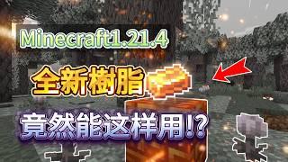 Minecraft 新材料树脂登场！全新树脂建材与神秘眼眸花的使用方法全解析！我的世界1.21.4 24w22a快照指南【CC字幕】｜ 我的世界｜當個創世神