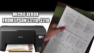 Micro Xerox From Epson All In One Printer|Micro Xerox On Epson L3110/L3210|Micro Copy From Epson