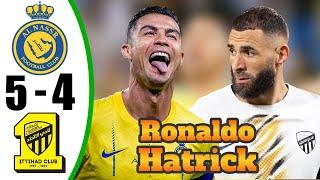 Ronaldo Hat-Trick In 5 Min  Al Nassr vs Al Ittihad 5-4 - All Goals & Highlights - 2024