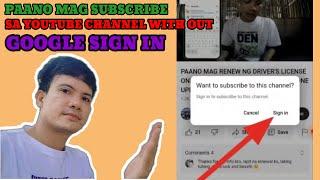 Paano mag subscribe sa youtube channel with out Google sign in | how to subscribe in youtube