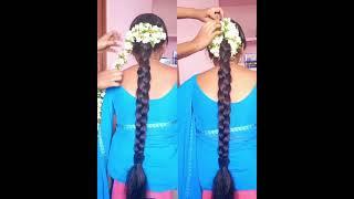 Beautiful longhair decoration with flowers#shortsvideo#short#hairstyles #nirmalahairstyles#trending