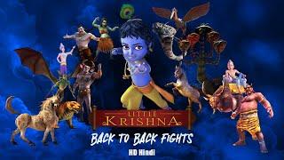 Little Krishna  Back to Back Fights with Demons