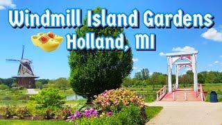 Windmill Island Gardens Park and De Zwaan Windmill, Holland Michigan