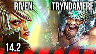 RIVEN vs TRYNDA (TOP) | 7 solo kills, 300+ games | KR Diamond | 14.2