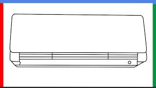 How to draw an Air Conditioner step by step for beginners