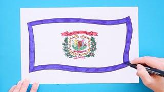 How to draw the Flag of West Virginia