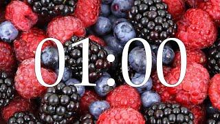 1 minute - red fruits, raspberry, blackberry and blueberry - countdown timer without alarm.