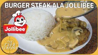 Jollibee Burger Steak with Mushroom Gravy Recipe | How to Cook Jollibee Burger Steak