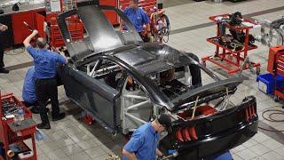 WATCH Team Penske crew dismantle Joey Logano's Chicago Nascar Race Car #22 at Race Shop - MUST SEE