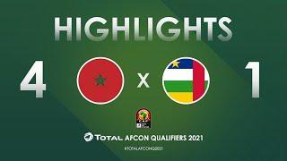 HIGHLIGHTS | Total AFCON Qualifiers 2021 | Round 3 - Group E: Morocco 4-1 Central African Republic