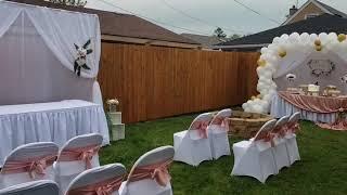 Small Quarantine Backyard Wedding Decoration