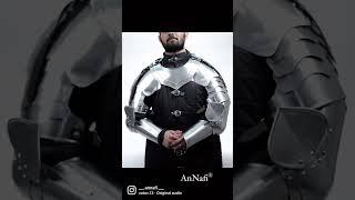 AnNafi® Medieval Pauldron Spartacus Cosplay Metal Arms | Roman Knight Shoulder Sleeves Silver