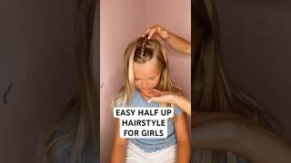 EASY HALF UP HAIRSTYLE FOR GIRLS | Audrey and Victoria #hairstyles #hairtutorial