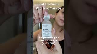 Niacinamide Spot Treatment | Get Rid Of Pimples In 2 Days #shorts