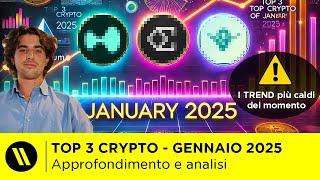 TOP 3 CRYPTO per GENNAIO 2025