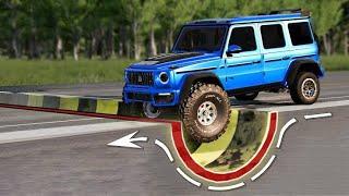 Cars Vs Upside Down Speed Bumps ◀️ BeamNG drive