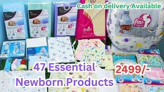 47 Newborn Essential Product 2499/- COD available l Maternity Hospital Bag/ Delivery Bag packing