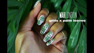 Grid x Palm Leaf Nail Art | WAH London