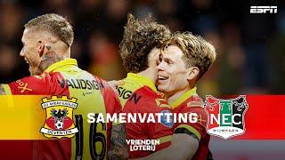 ⭐ HATTRICKHELD Oliver Edvardsen, SCHITTERENDE VRIJE TRAP  | Samenvatting Go Ahead Eagles - N.E.C.