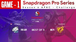 [Game - 1] EVOS Glory vs ONIC Philippines | Snapdragon Pro Series