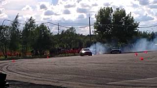 Rihards Millers vs Kristena Latvian drift girl second run @ Dpils 14th of July 2012 ProAM class