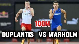 Watch Duplantis Beat Warholm in 100m Dash