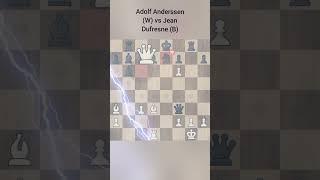 Adolf Anderssen vs Jean Dufresne (Queen sacrifice) #chess #checkmate #brilliatmove #chessshorts