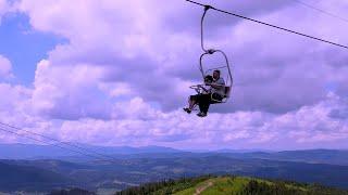 Ski resort in Slavske, Carpathian mountains in Ukraine