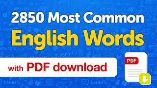 2850 Most Common English Words (NGSL) with Example Sentences