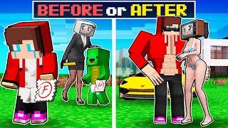 BEFORE or AFTER JJ and MIKEY - SCHOOL SAD STORY in Minecraft - Maizen