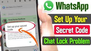 set up your secret code whatsapp web | set up your secret code whatsapp problem | whatsapp chat lock