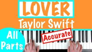 How to play LOVER - Taylor Swift Piano Accompaniment Tutorial