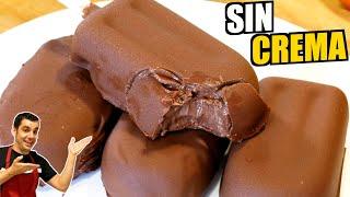 PALETAS de chocolate  sin crema ni leche condensada y SIN MÁQUINA de helados, receta # 927