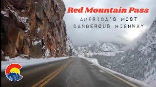 Driving Red Mountain Pass Timelapse - Million Dollar Highway - Colorado, USA 