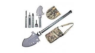 MUST SEE  Hunting Gear Review! IUNIO Portable Folding Shovel [28 inch Length] with Carrying Pouch..