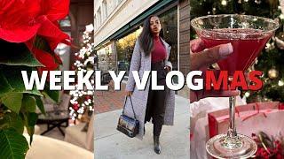 WEEKLY VLOG | holiday party, Christmas tree decorating, brand partnerships | VLOGMAS DAY 19