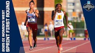 Every women's West sprint first round race from 2025 NCAA outdoor track and field championships