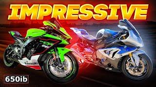 10yr OLD BMW HP4 vs NEW KAWASAKI ZX-10R!