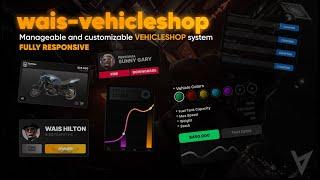 Fivem Vehicleshop | Rentable, Manageable | Advanced Modern wais-vehicleshop