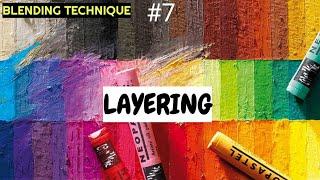 Oil pastel blending technique #7 ||Layering