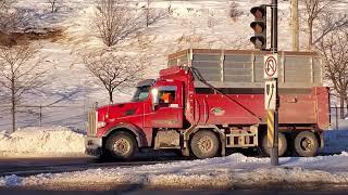 Dump Trucks - Angrignon & St Laurent Montreal Snow Dump sites | TRUCKSPOTTING #80 - February 2025