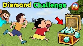 Diamond Challenge In Minecraft  || Shinchan Vs Nobita  || Shinchan Minecraft || Doraemon Minecraft